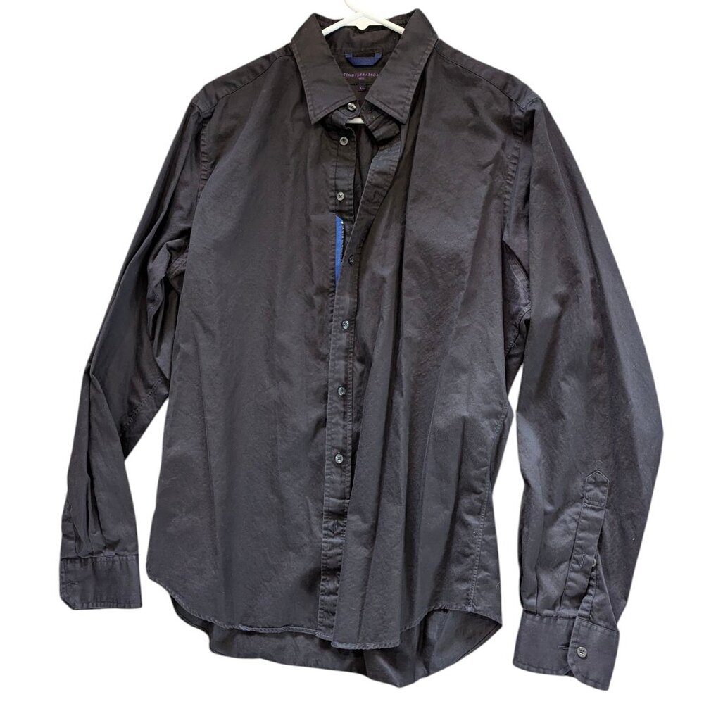 Teddy Stratford - Black Zip Fit Men's Button down Shirt - Size XL